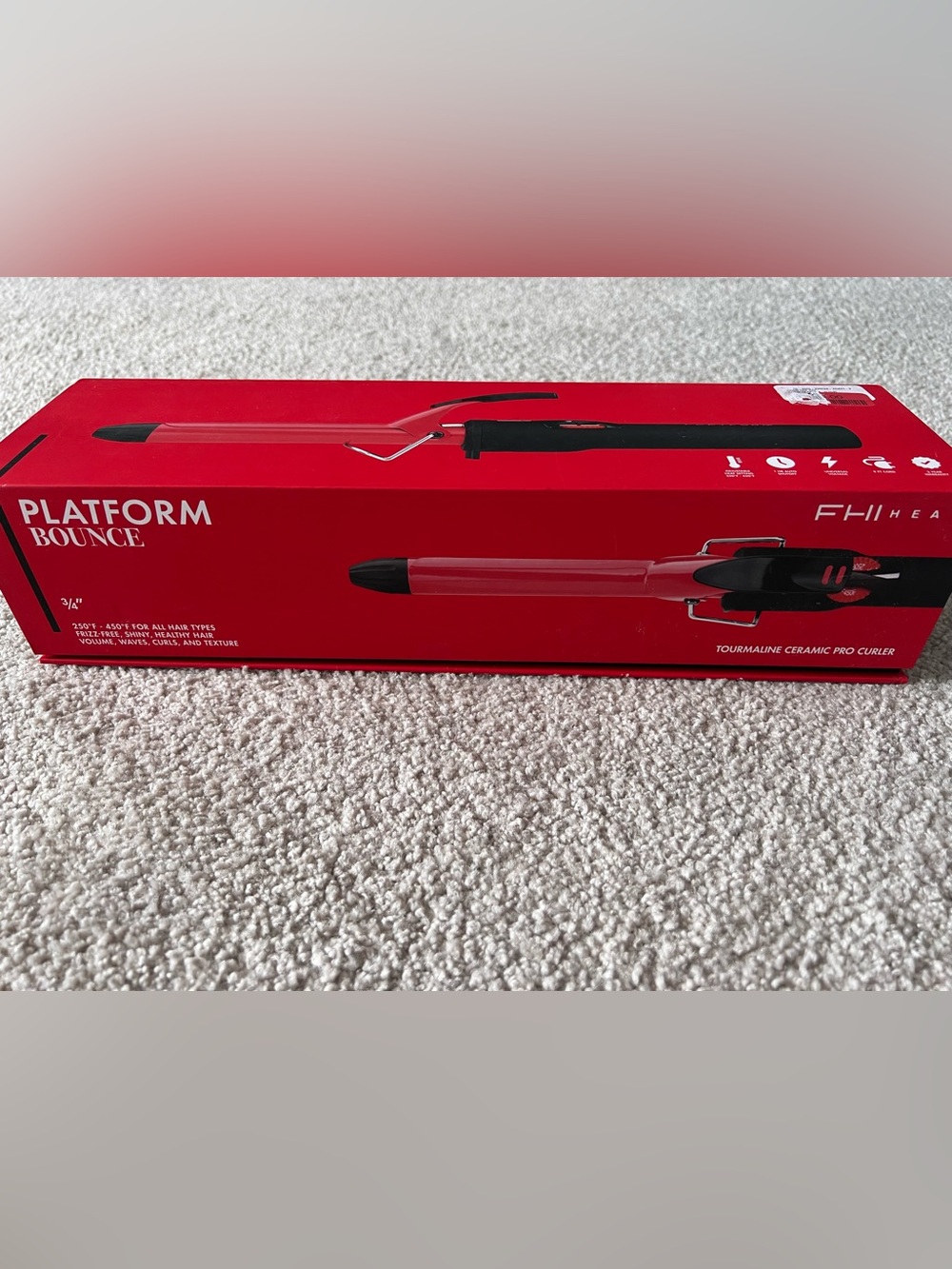Red Curling Iron in Original Package